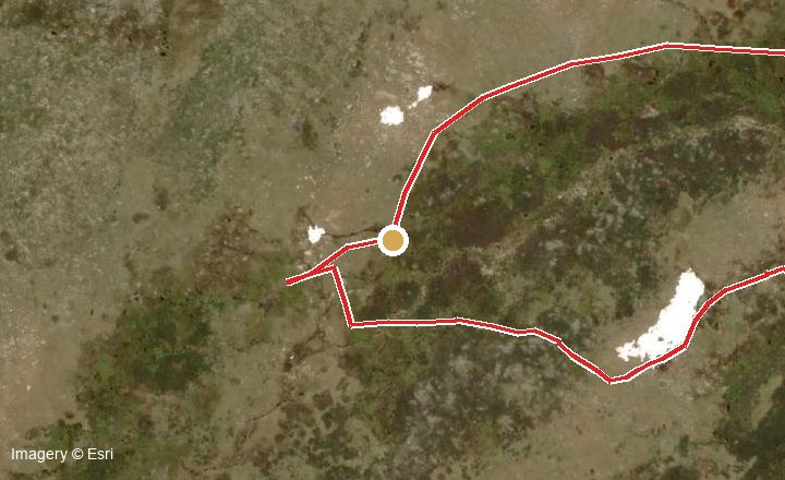Satellite map showing where "Camp at 1,920 m" was