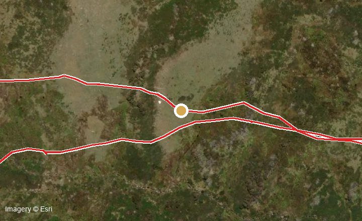 Satellite map showing where "Morning Break & the Descent" was