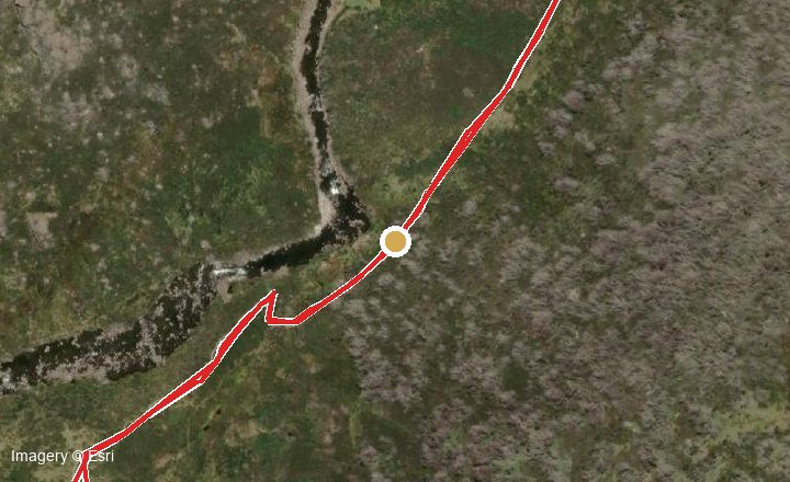 Satellite map showing where "Bridge Again & the Home Stretch" was